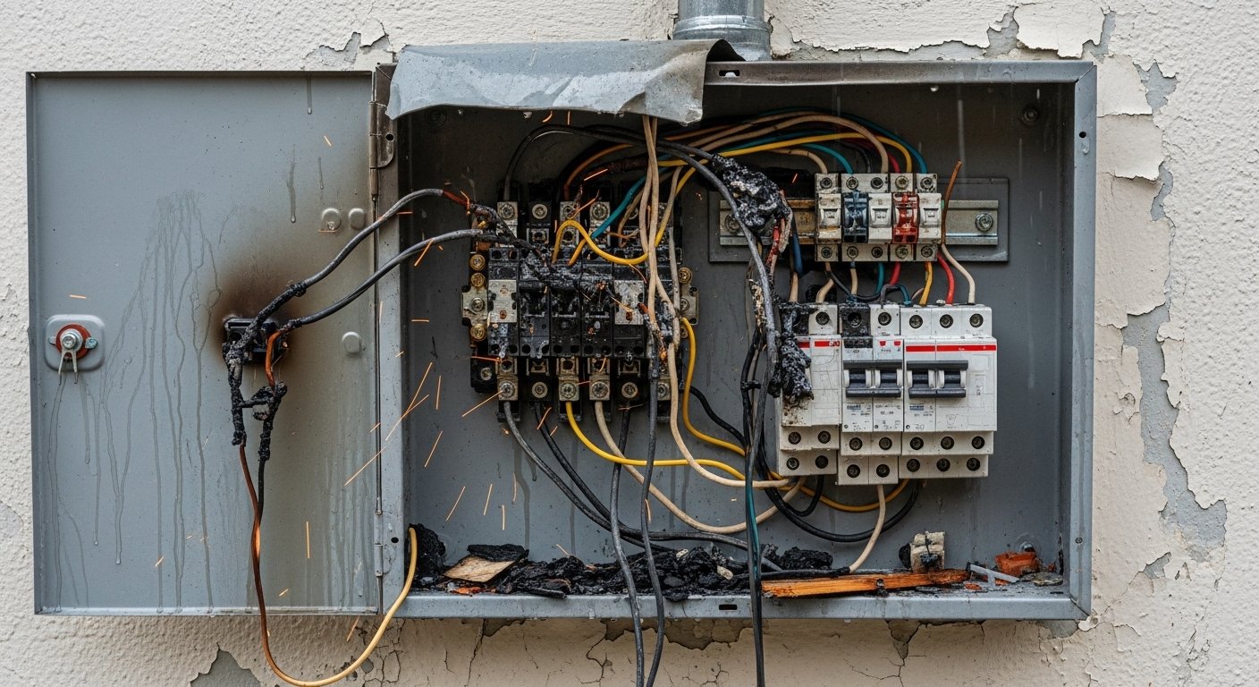 Lightning Damage Electrician electrical issue photo